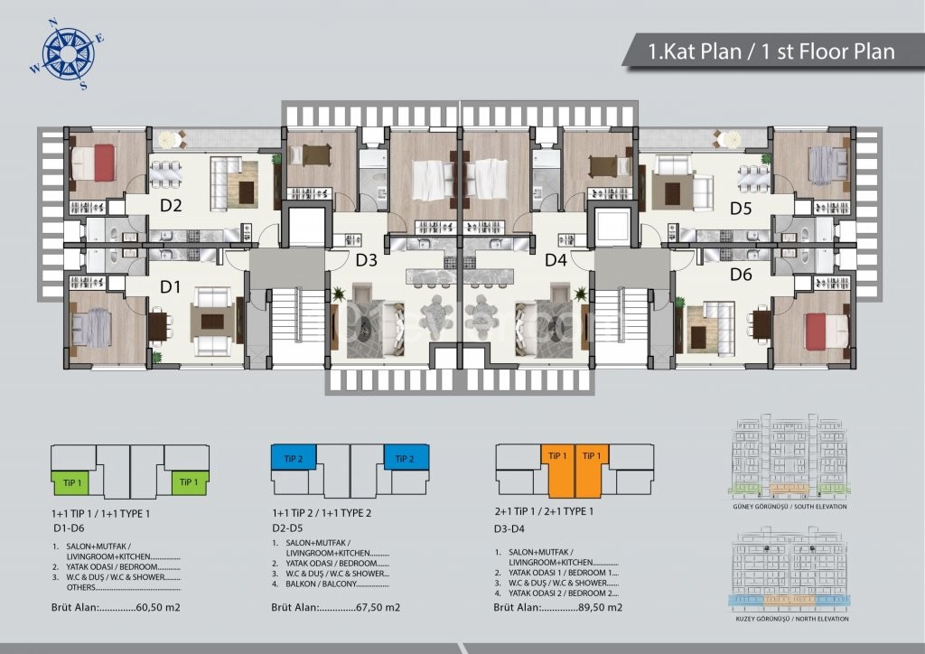 квартира Продается in Girne Merkez, Кирения