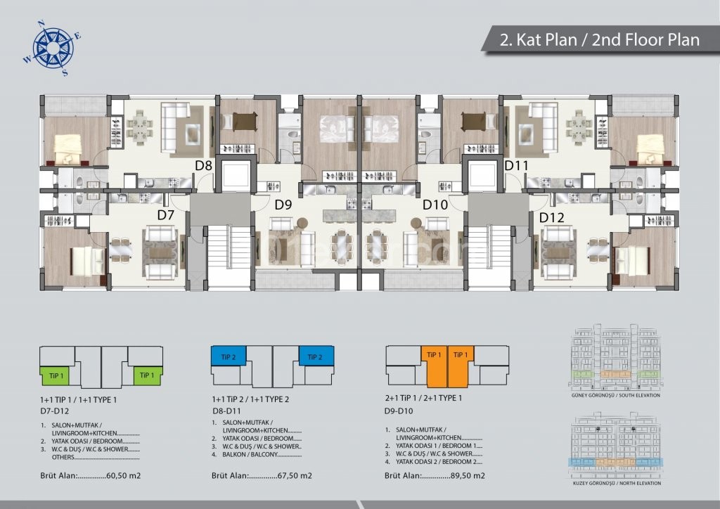 квартира Продается in Girne Merkez, Кирения