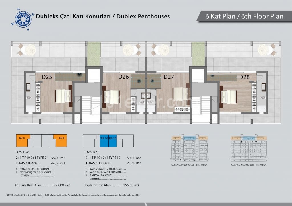 1 bedroom flat for sale in kyrenia city center 