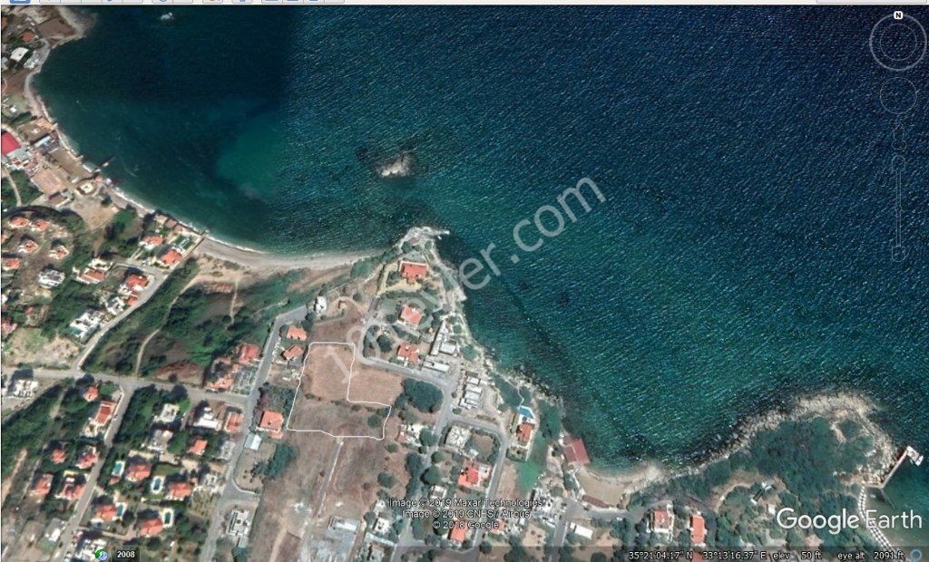 Great Business Opportunities in North Cyprus Sea Front Land For Sale Location Near by Ileli Market Merit Royal Hotel Alsancak Girne.