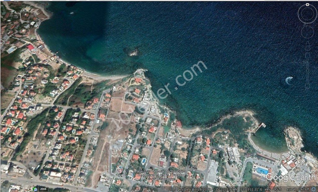 Great Business Opportunities in North Cyprus Sea Front Land For Sale Location Near by Ileli Market Merit Royal Hotel Alsancak Girne.