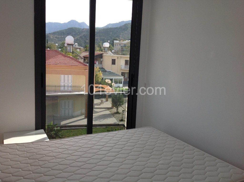 Nice 2 Bedroom Terrace Apartment With Beautifull Sea And Mountain Views Location Lapta Girne (For Rent)