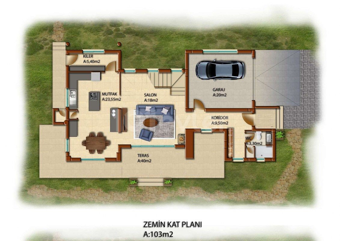 Nice 3 bedroom Villa For Sale Location Ozankoy Girne (Turkish Title Deeds)
