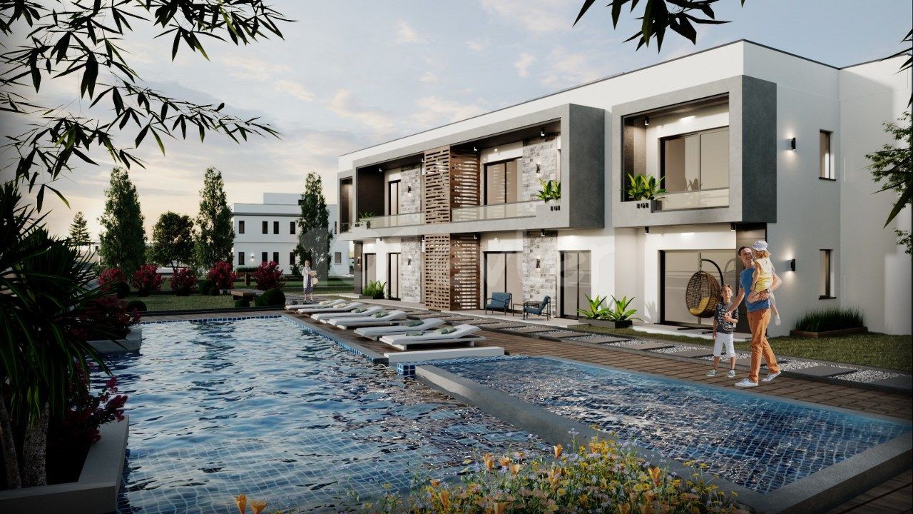 Nice Duplex Villas For Sale location Green Hills Yesiltepe Alsancak Girne