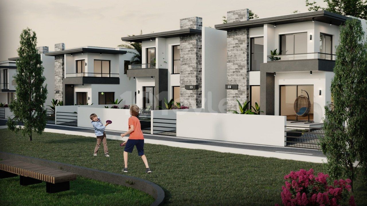 Schöne Duplex-Villen zu verkaufen Lage Green Hills Yesiltepe Alsancak Girne