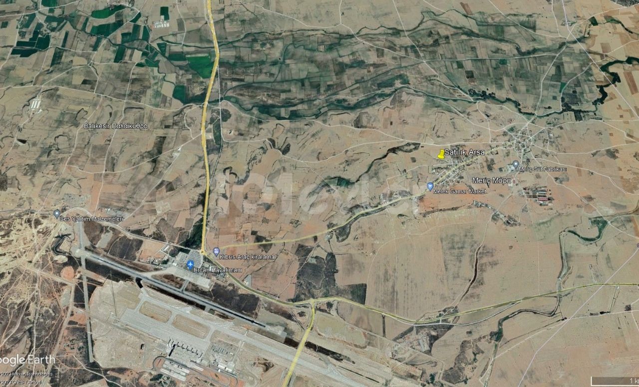 Lefkoşa Meriç'te Havalimanı Yakını Türk Malı Satılık Arsa