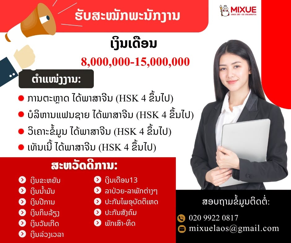 ການຕະຫຼາດ ໄດ້ພາສາຈີນ (HSK 4 ຂຶ້ນໄປ)