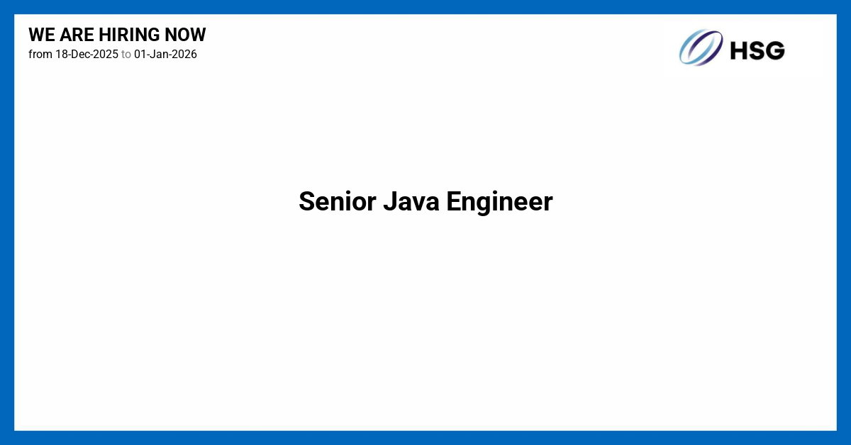 Senior Java Engineer