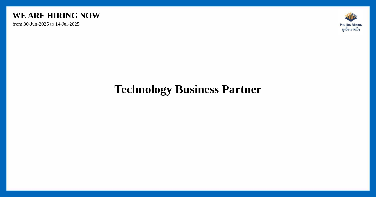Technology Business Partner