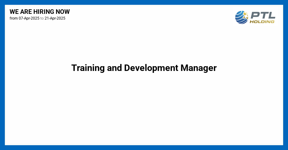 Training and Development Manager