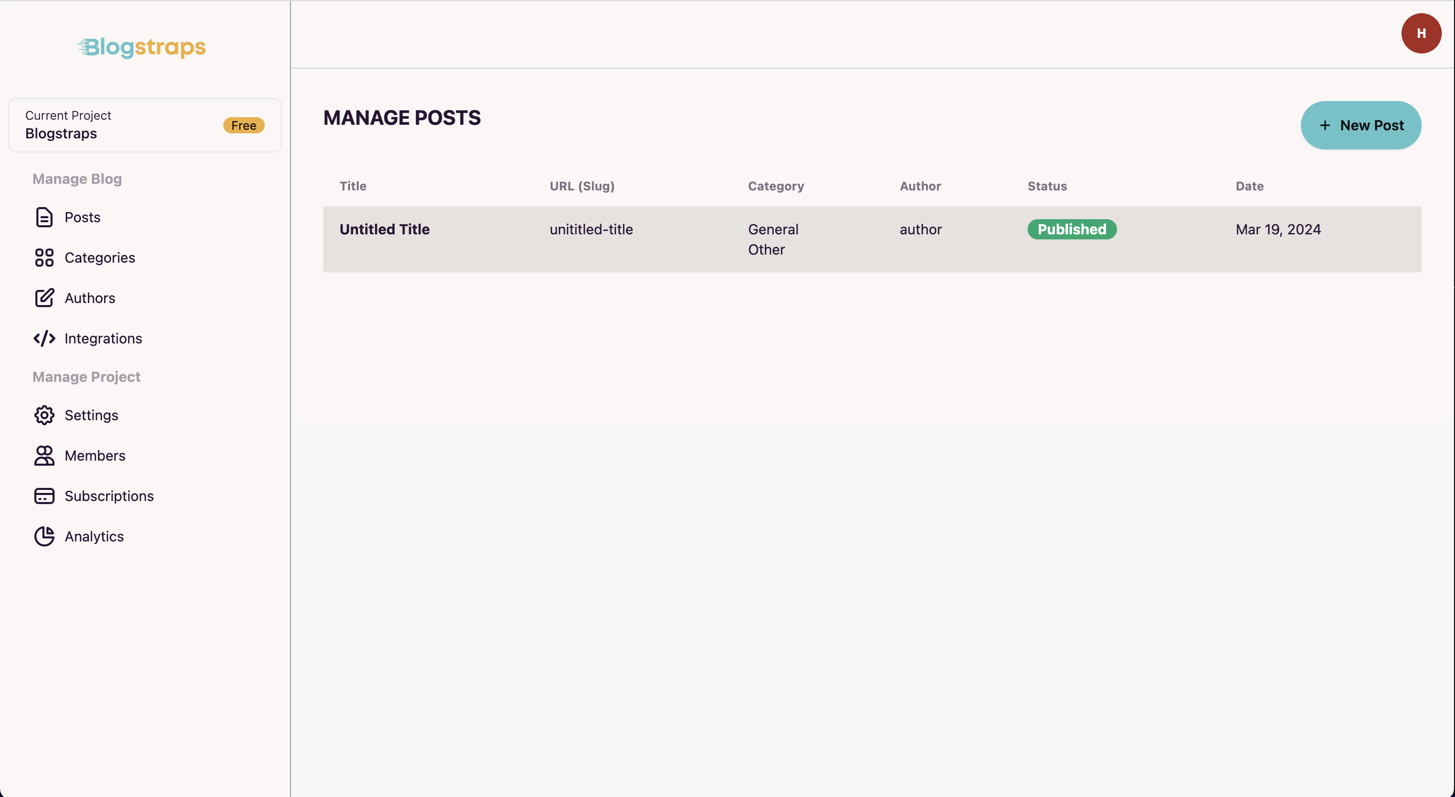 Posts Management System
