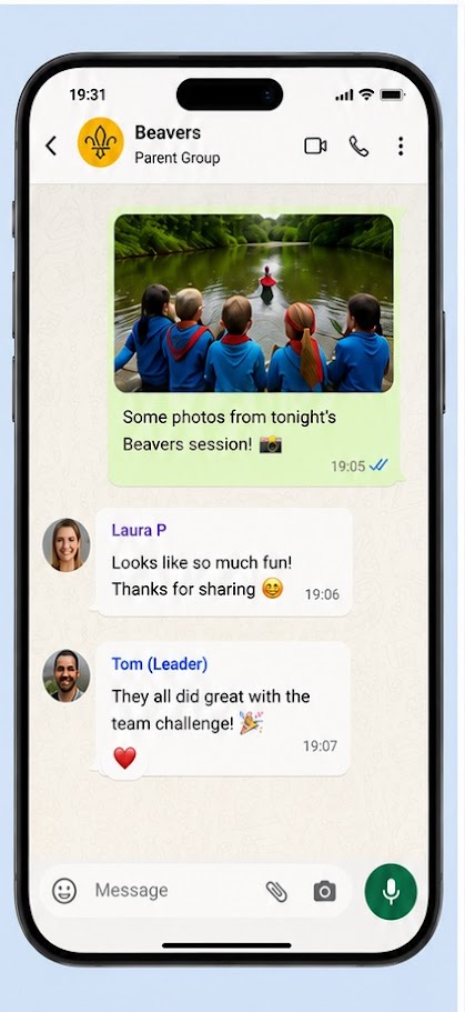 Example WhatsApp community chat 3