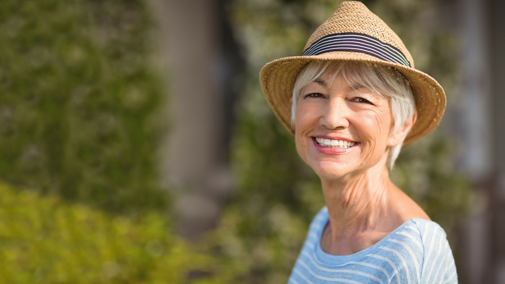 a person wearing a hat