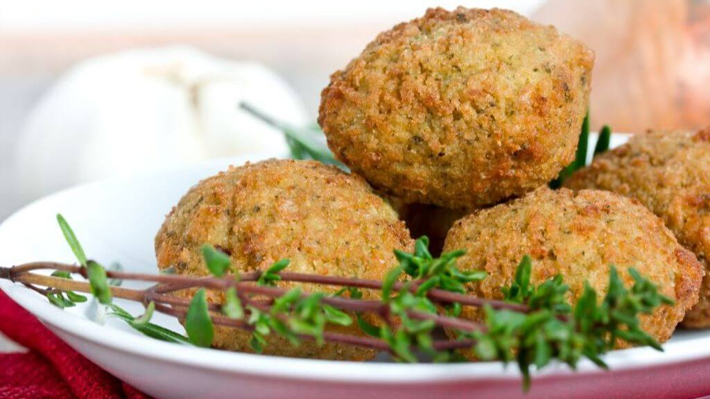 Falafels on a plate