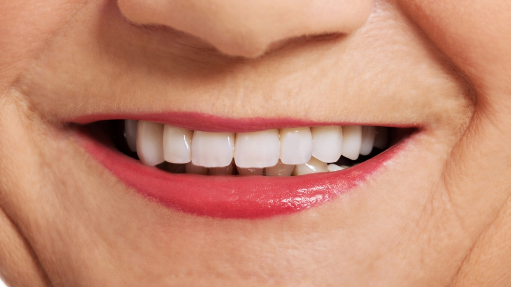 close-up of a person's mouth