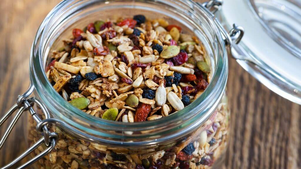 homemade seedy walnut trail mix