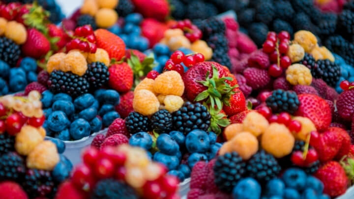 Berries in the market
