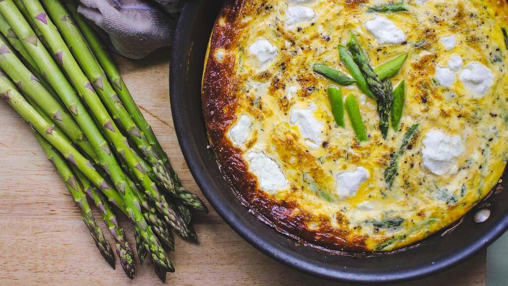 asparagus and goat cheese frittata