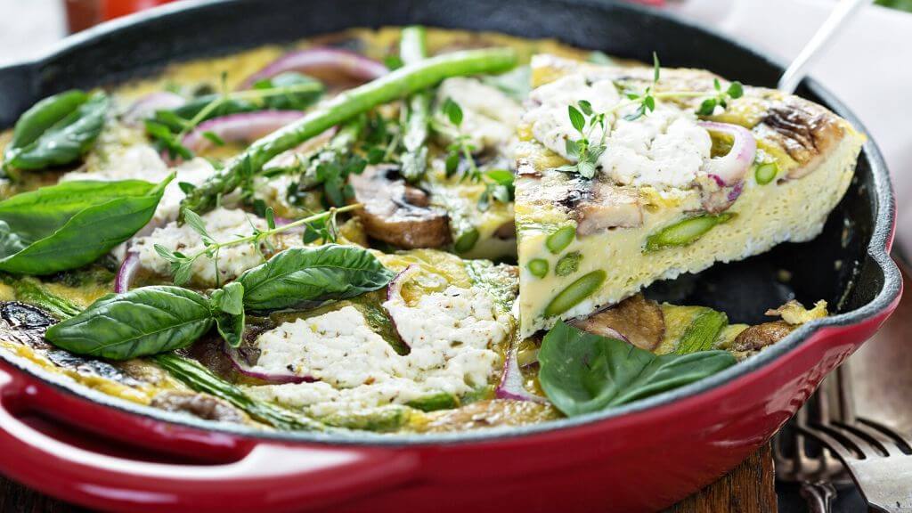 asparagus and goat cheese frittata