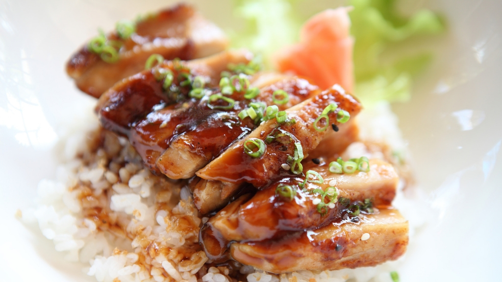 7-spice teriyaki chicken rice bowls