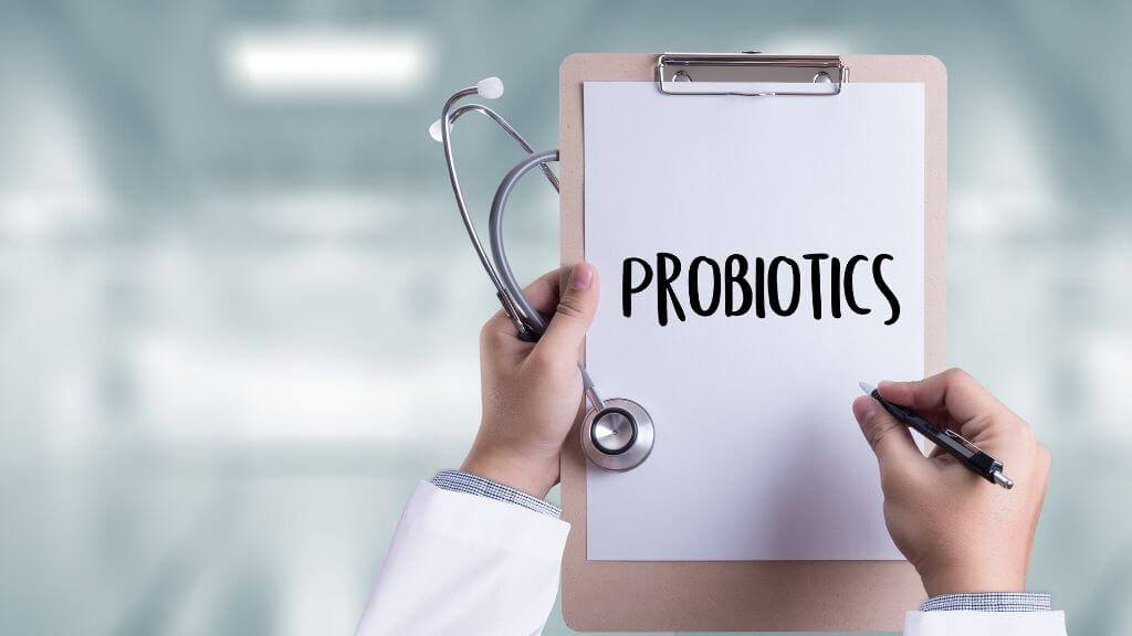 probiotics written on a note pad