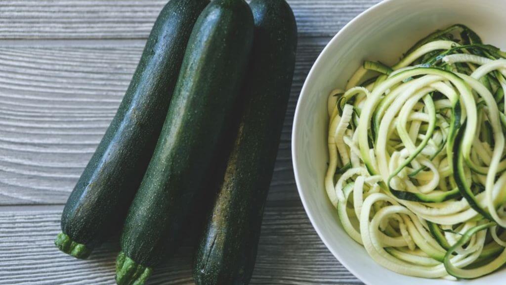 Spiraled zucchini