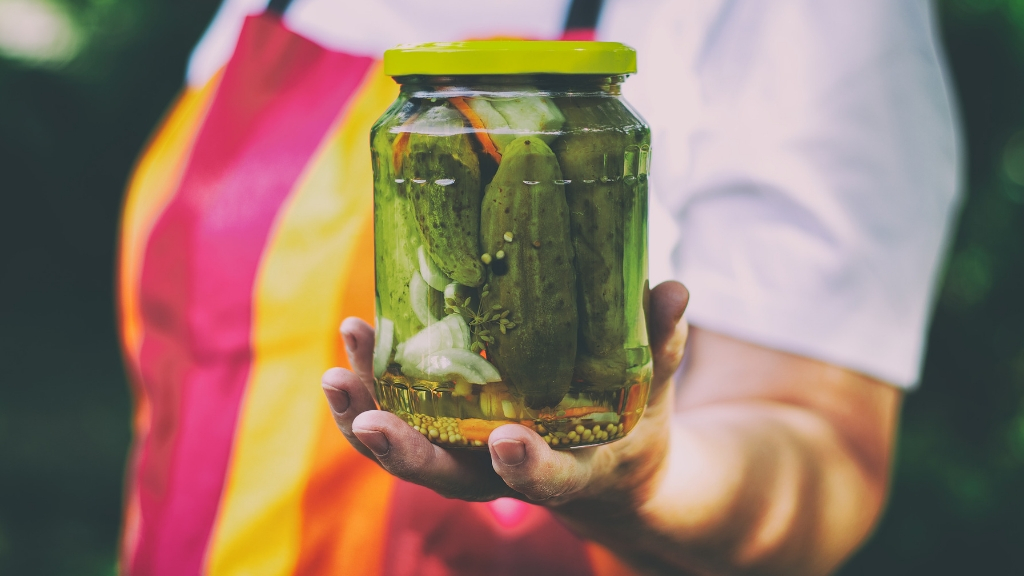 Pickels in a jar