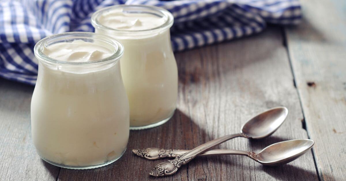 yogurt in glass jars