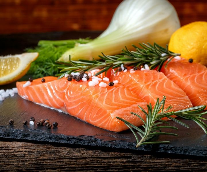 Salmon Cakes with Roasted Red Pepper Sauce 1MD