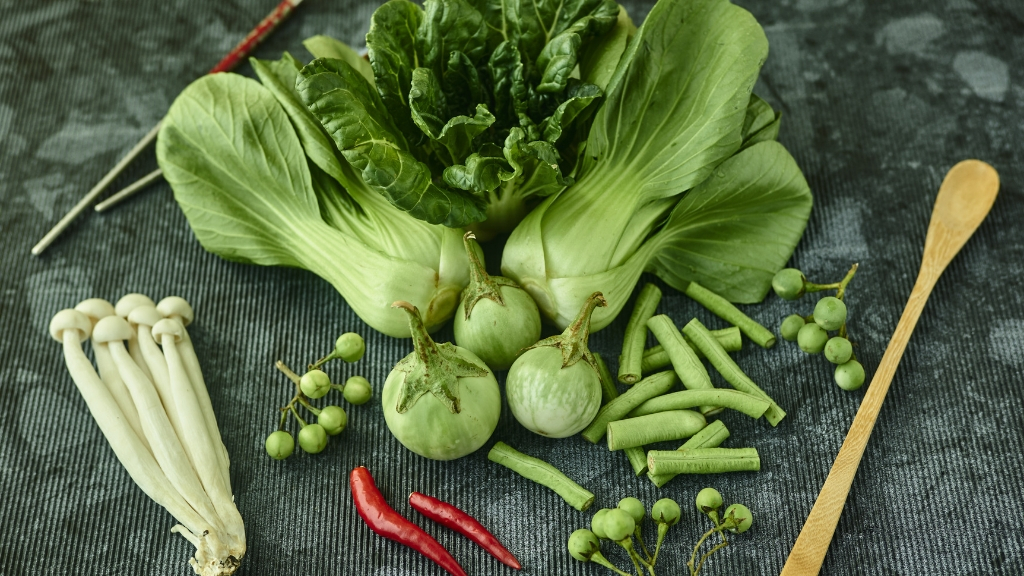 vegetables on a table