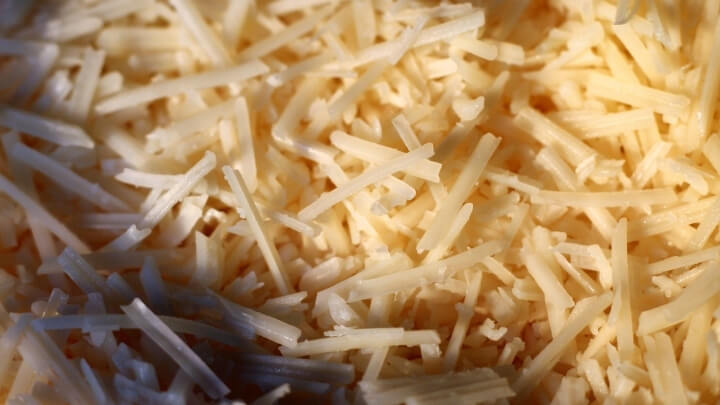 Grated asiago cheese