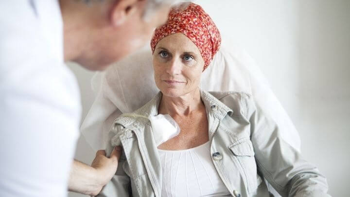 Woman receiving treatment