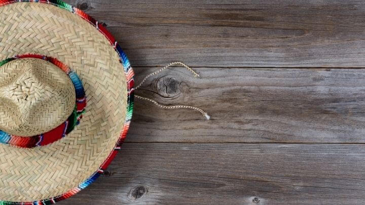 Sombrero on a wooden table