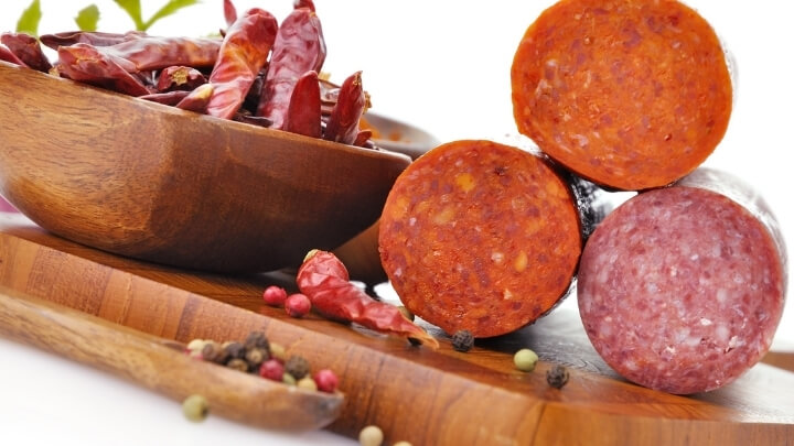 Several kinds of processed meat