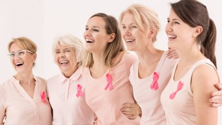 Women of all ages support pink ribbons