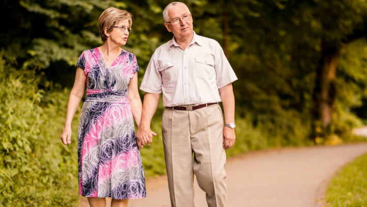 An couple on their daily walk