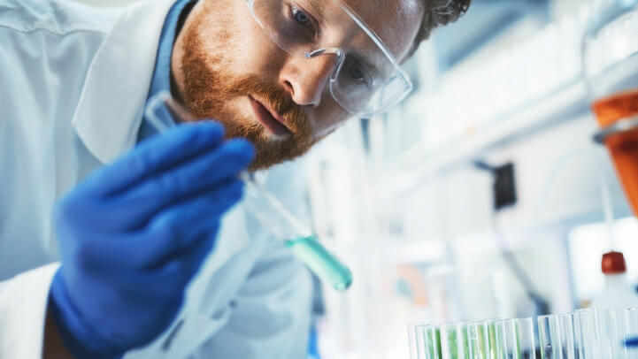 A scientist doing tests