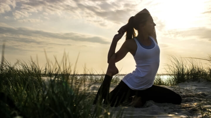 Mermaid Pose in yoga