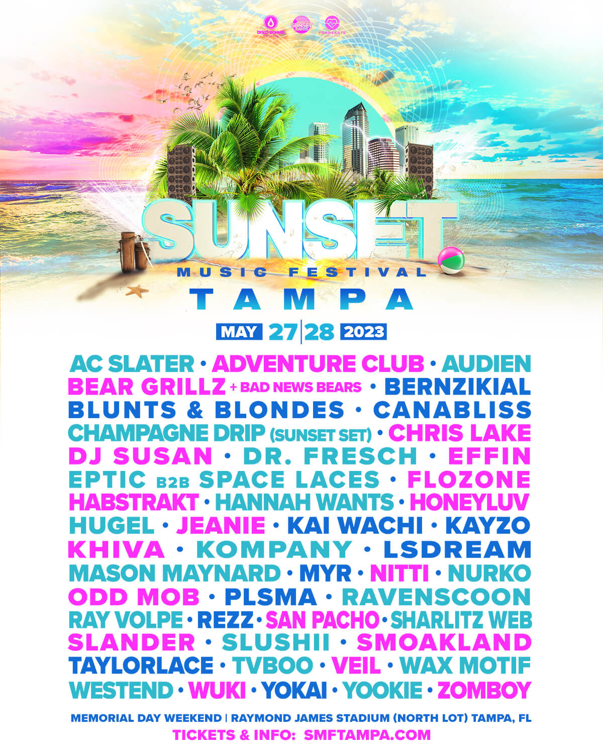 Sunset Music Festival 2023 lineup