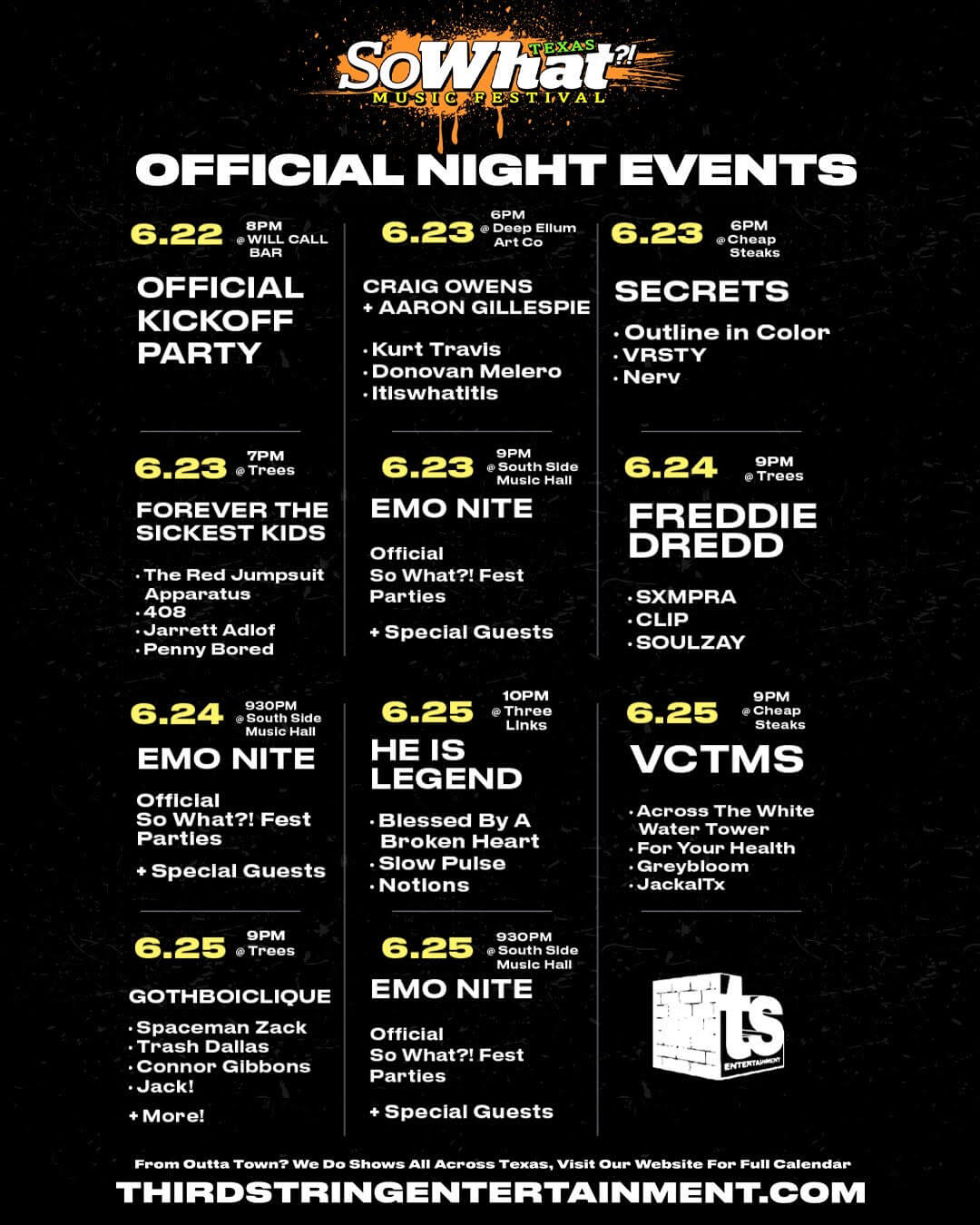 Pre&After Parties So What! Music Festival 2023