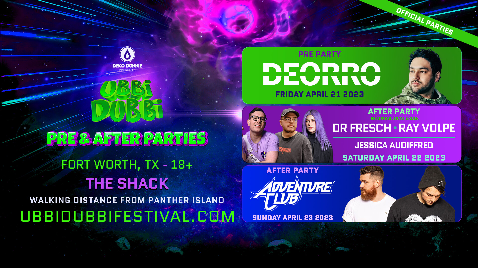 ubbi dubbi 2023 pre-party and afterparties