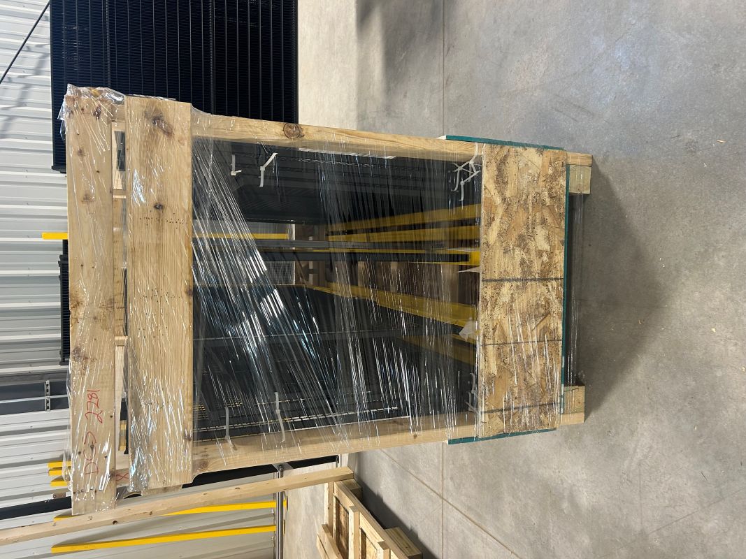 Labeled guarding components inside AMGS shipping crate