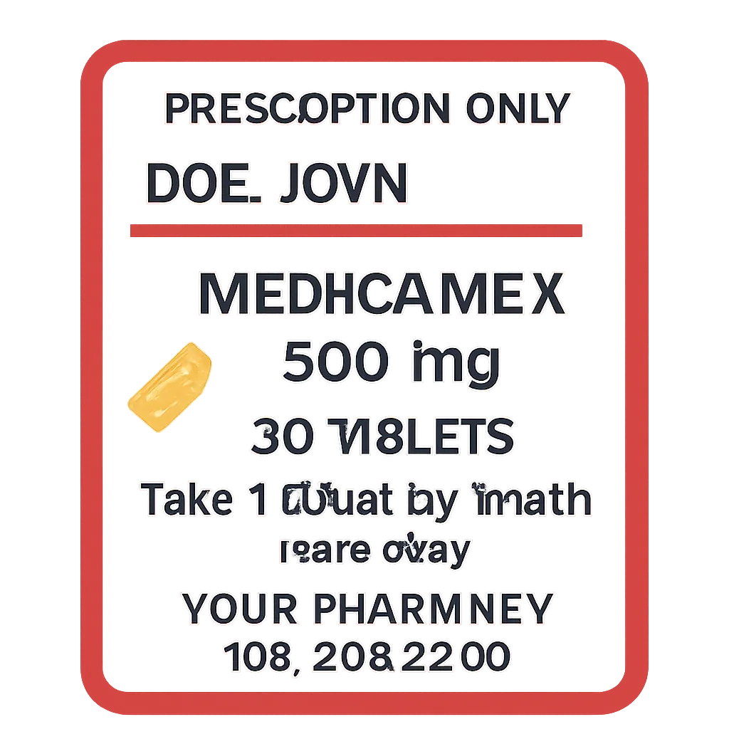 Professional pill bottle label generation example
