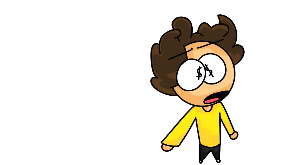 Antes: Personaje de caricatura 2D plano