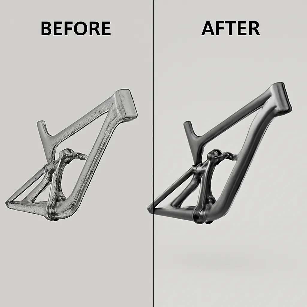 Custom bike frame design visualization example