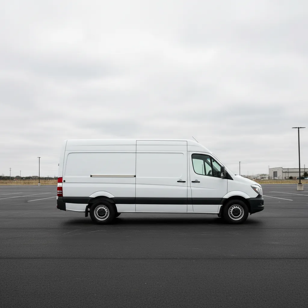 Before: Plain white van