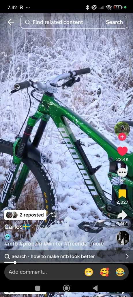 Antes: Hardtail verde