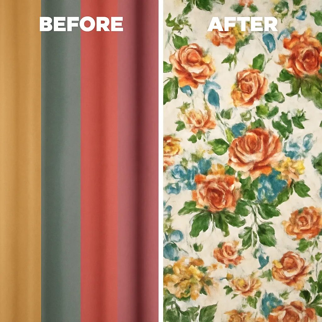Professional textile pattern rendering example for home decor
