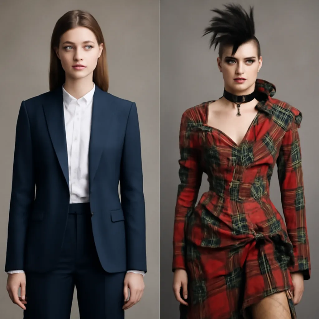 Vivienne Westwood punk couture style art conversion example