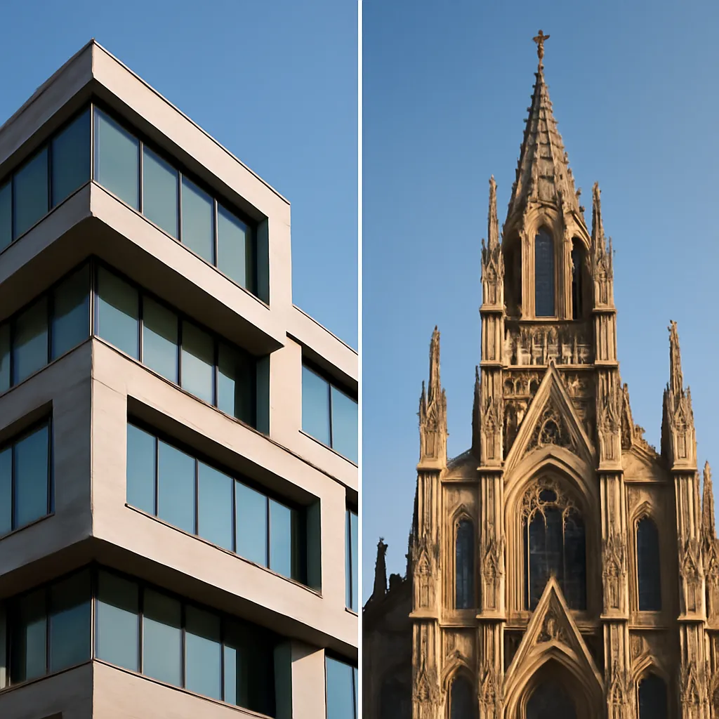 Gothic cathedral architecture style art conversion example